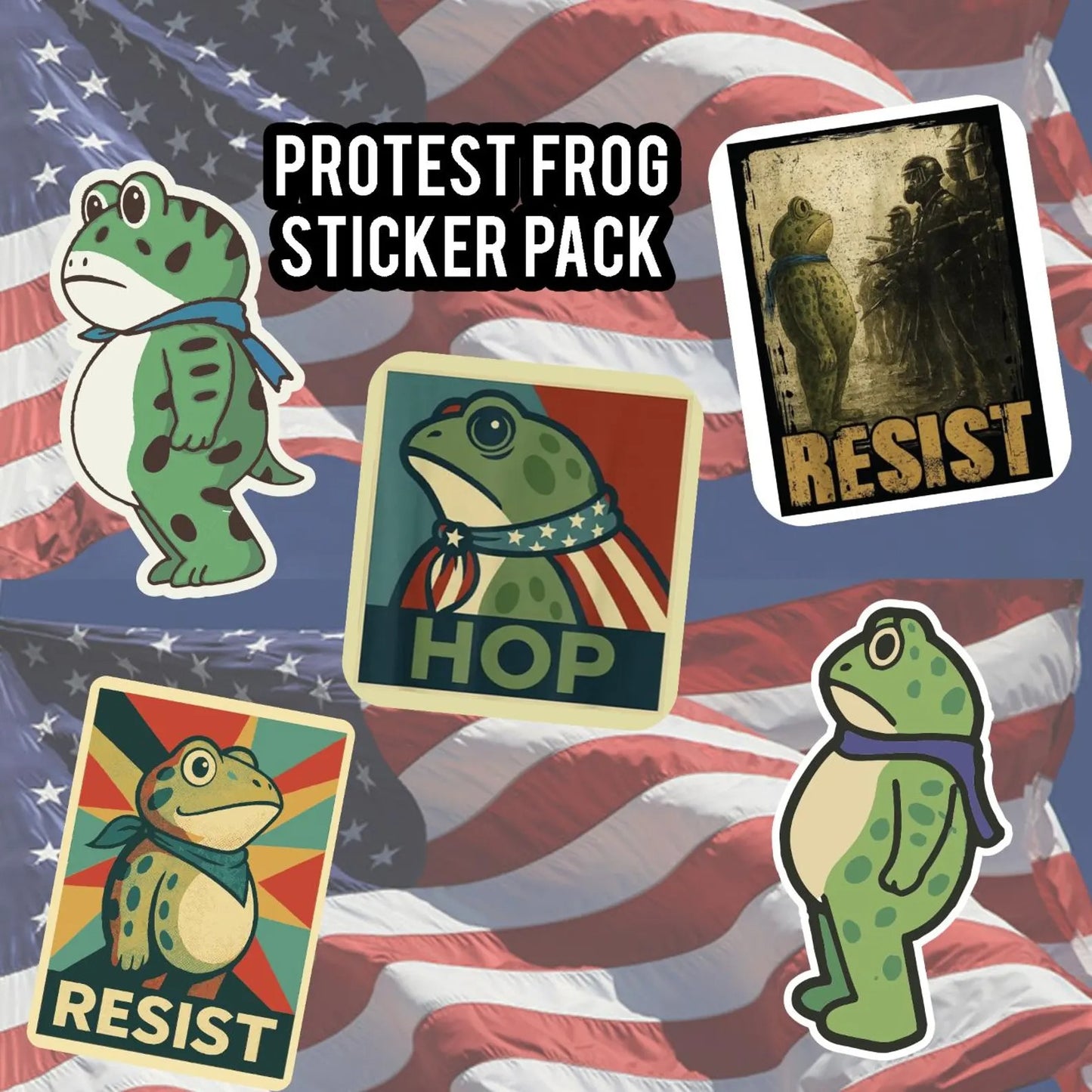 💥Last day 54% OFF💥Portland frog protest sticker🐸