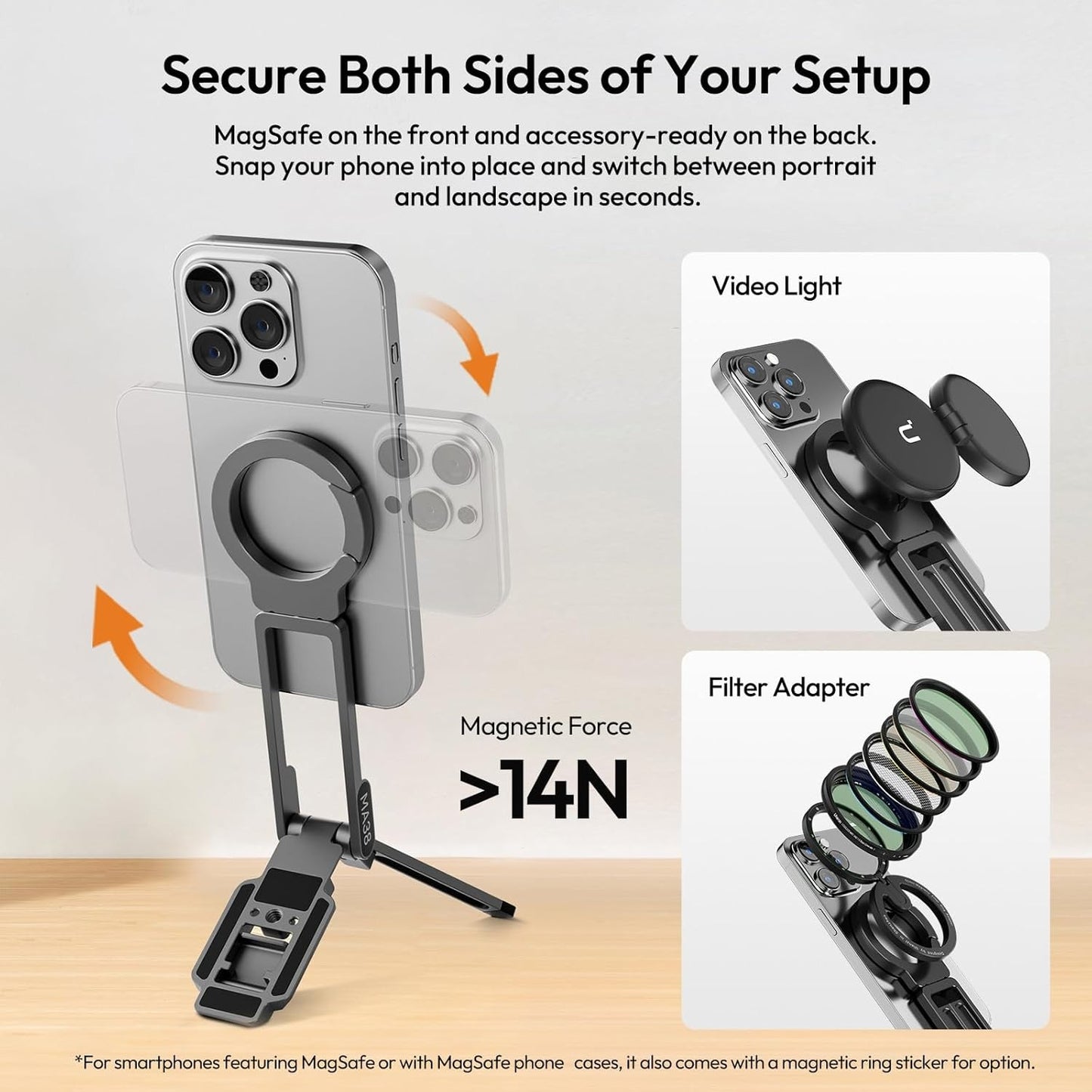 🔥Last day 52% off🔥Carabiner mobile phone tripod stand