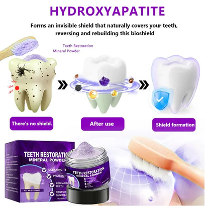 🔥 Last day of 52%OFF🔥Glormate Teeth Restoration Mineral Powder✨🦷