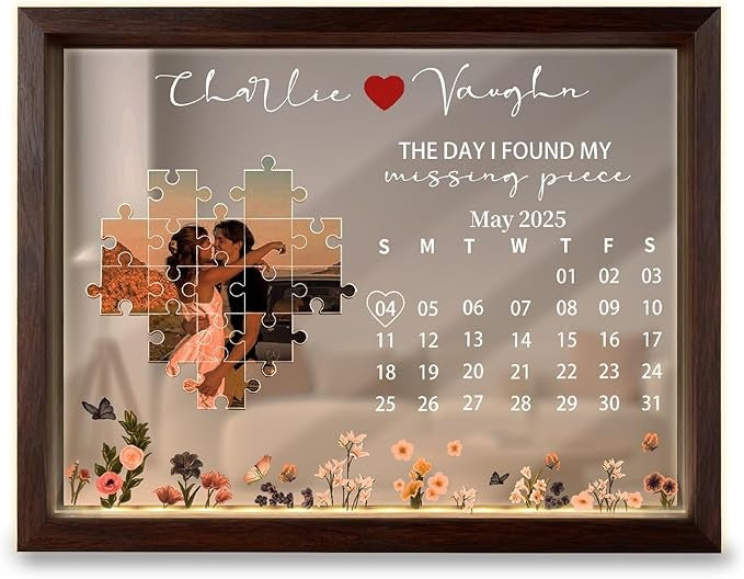 💥Valentine's Day Limited Edition💥The Day I Found My Missing Piece Light Frame Personalized Gift