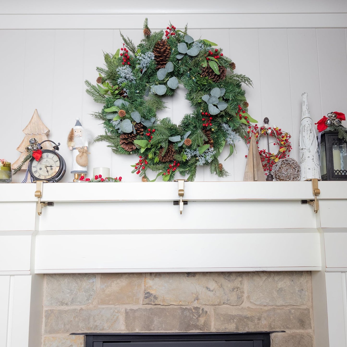 💐Home Fireplace Stocking and Garland Hanger💐