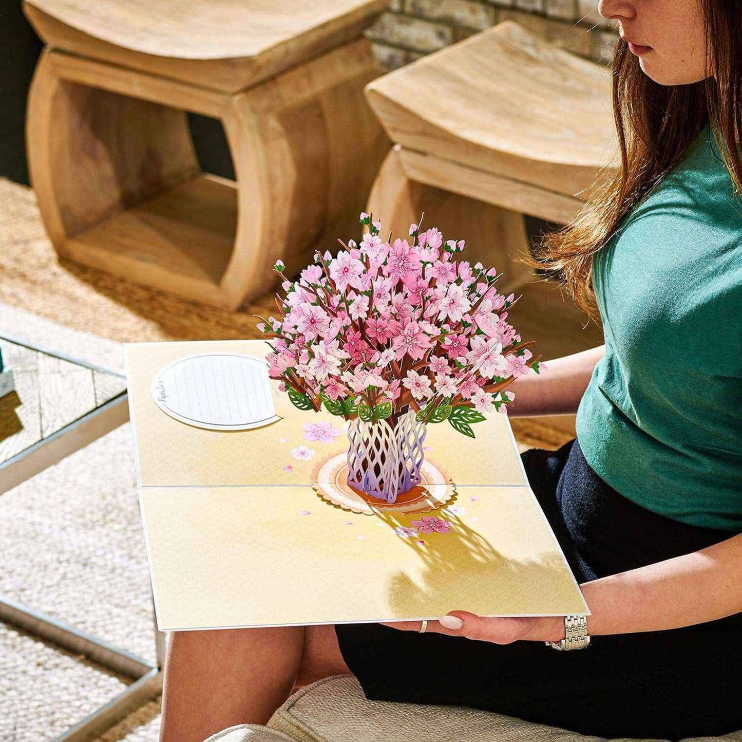 💥Valentine's Day Limited Edition💥Cherry blossom bouquet foldable card🌸✉️