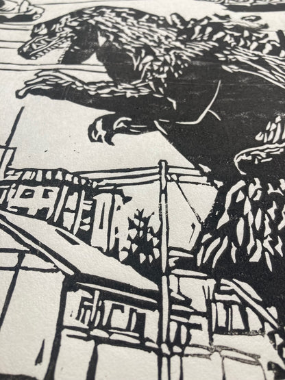 💥Last day 50% OFF💥Handgemaakte Godzilla Poster