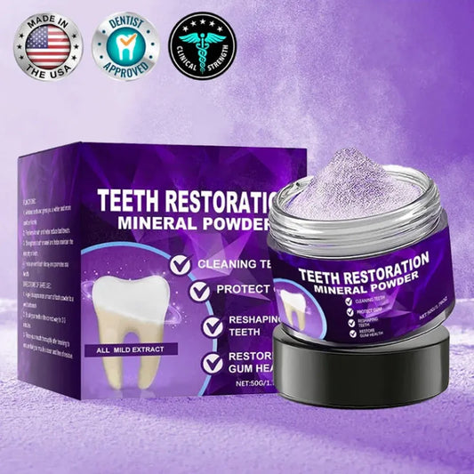 🔥 Last day of 52%OFF🔥Glormate Teeth Restoration Mineral Powder✨🦷