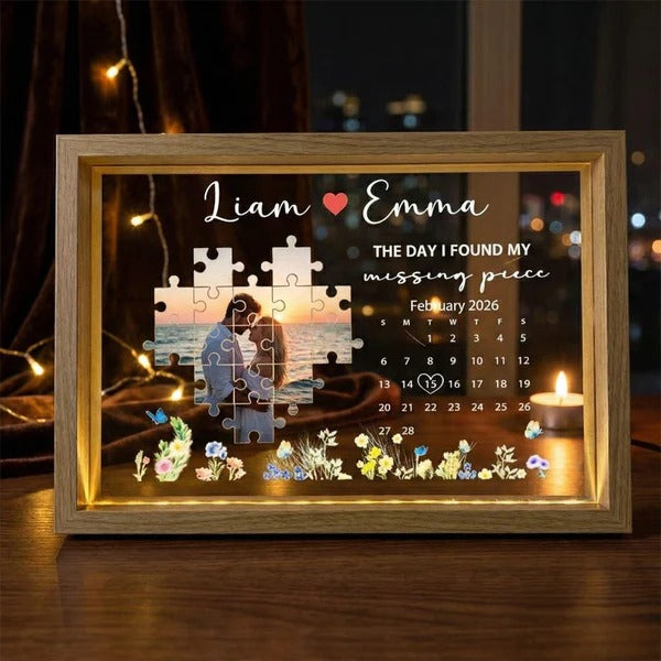 💥Valentine's Day Limited Edition💥The Day I Found My Missing Piece Light Frame Personalized Gift