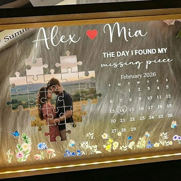 💥Valentine's Day Limited Edition💥The Day I Found My Missing Piece Light Frame Personalized Gift