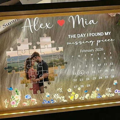 💥Valentine's Day Limited Edition💥The Day I Found My Missing Piece Light Frame Personalized Gift