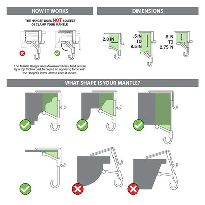 💐Home Fireplace Stocking and Garland Hanger💐