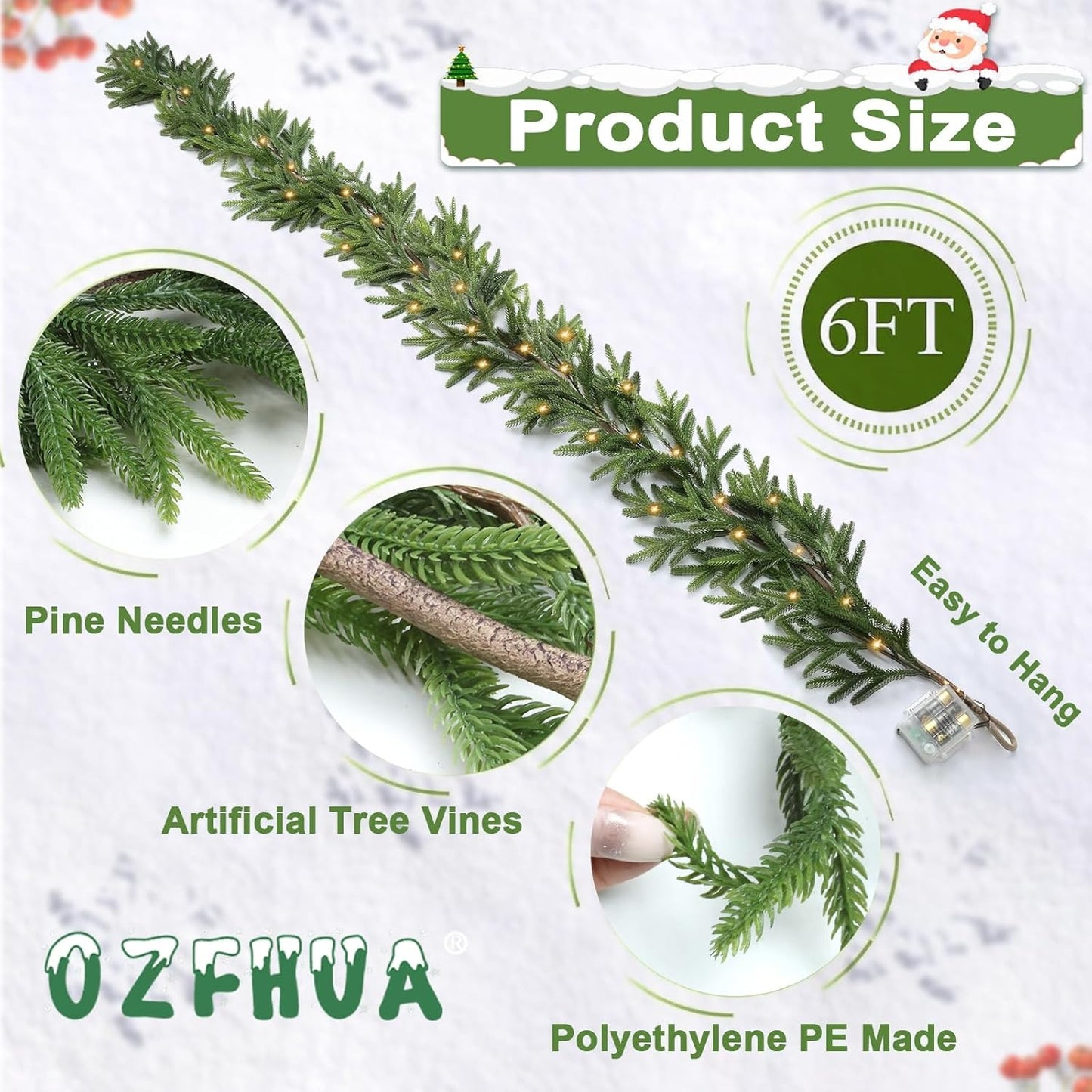 Wispy Willow Artificial Christmas Garland