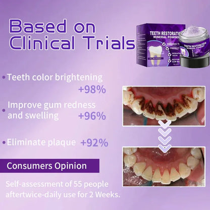 🔥 Last day of 52%OFF🔥Glormate Teeth Restoration Mineral Powder✨🦷