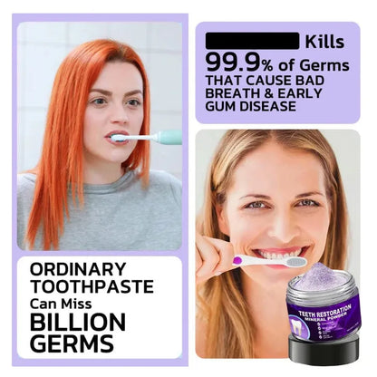 🔥 Last day of 52%OFF🔥Glormate Teeth Restoration Mineral Powder✨🦷