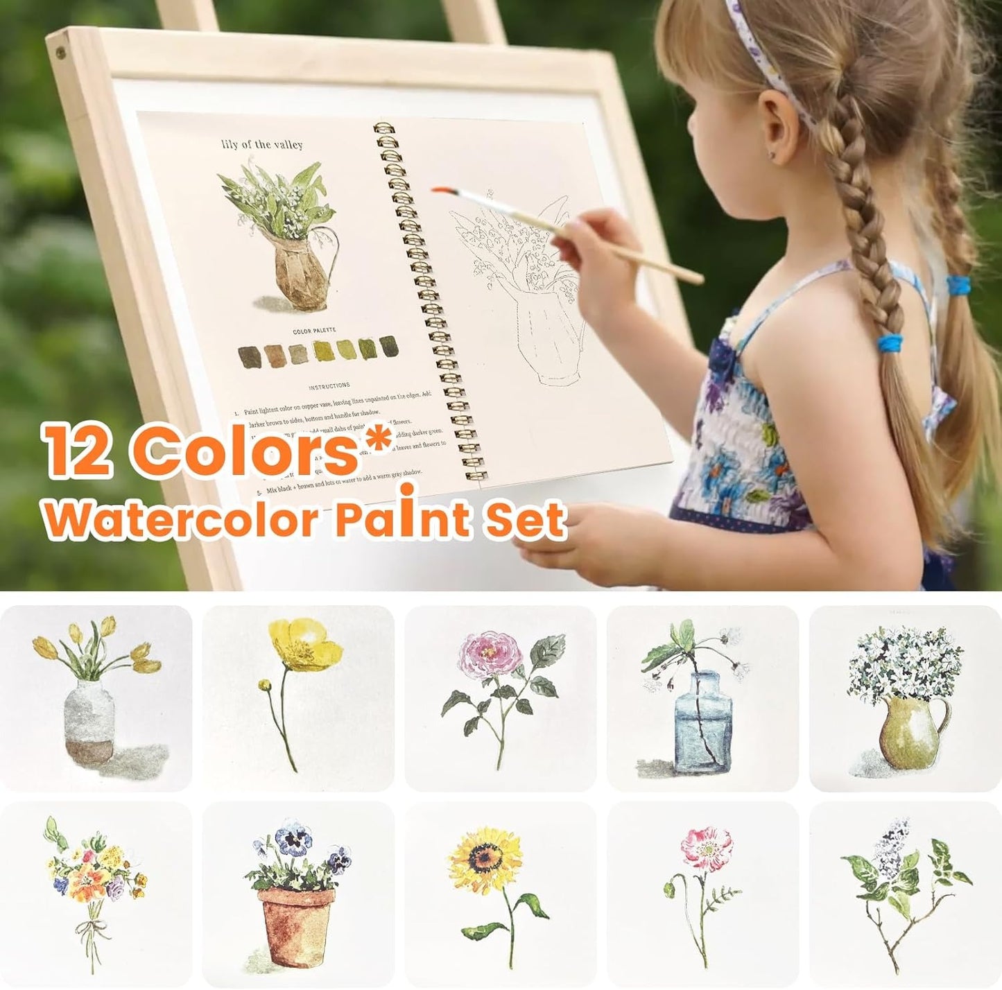 Watercolor coloring book