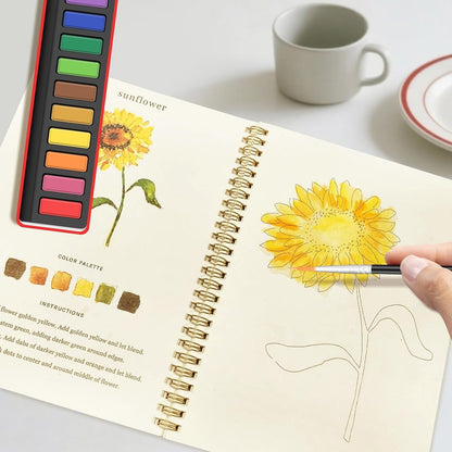 Watercolor coloring book