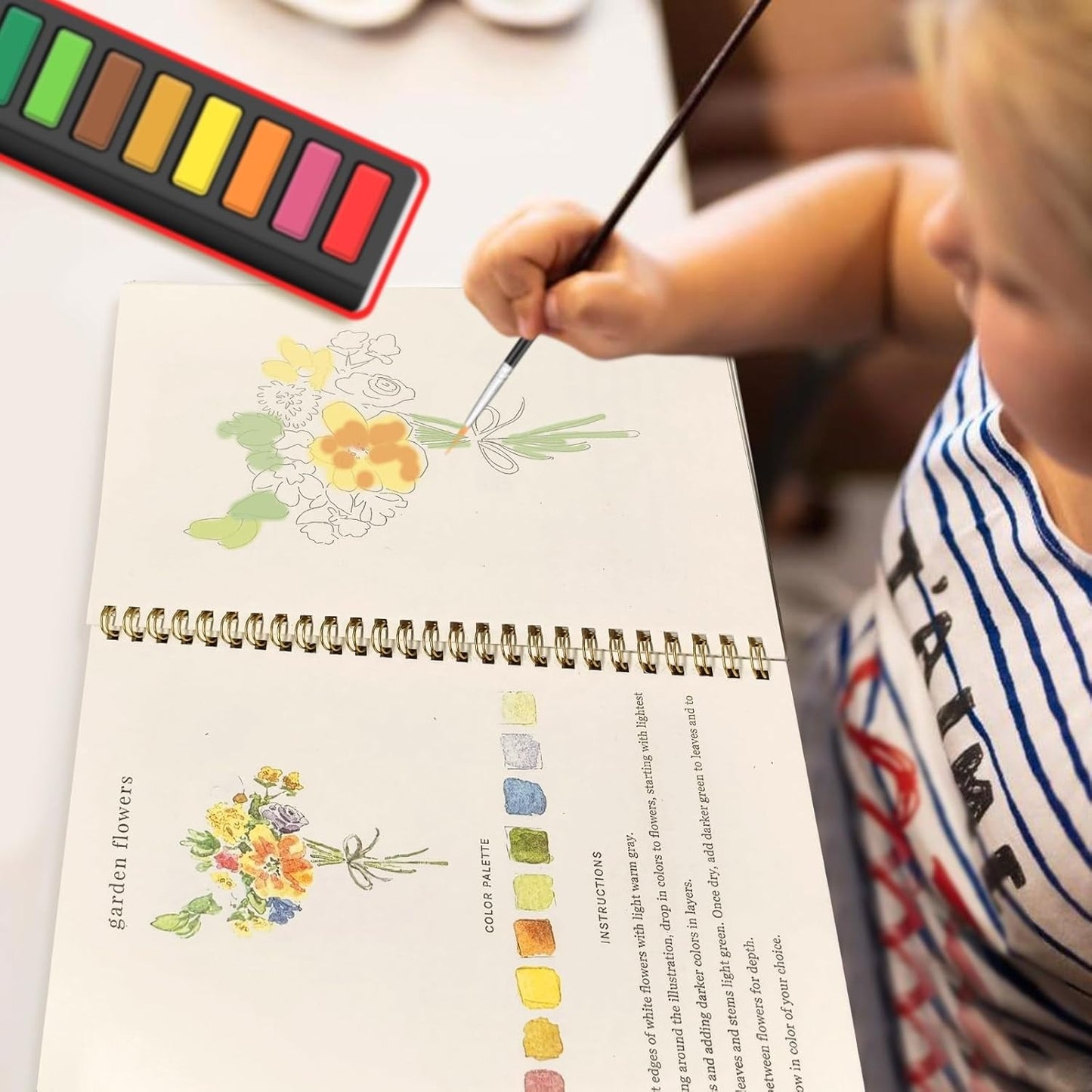 Watercolor coloring book