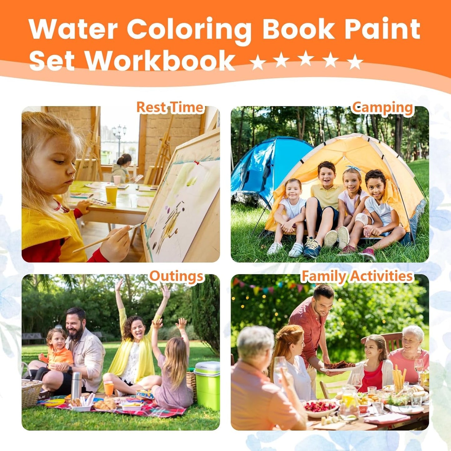 Watercolor coloring book