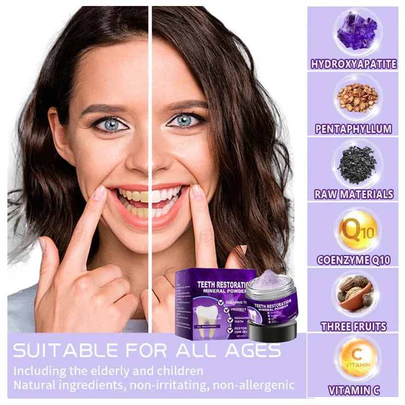 🔥 Last day of 52%OFF🔥Glormate Teeth Restoration Mineral Powder✨🦷